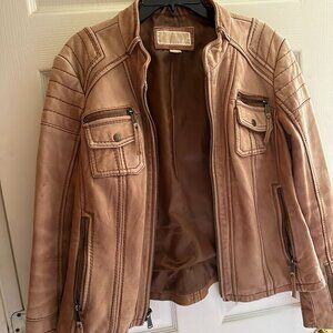 Michael Kors Leather Moto Jacket